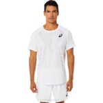 Asics camiseta de hombre manga corta blanca brillante