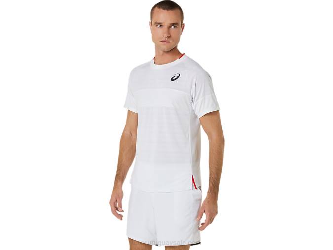 Asics camiseta de manga corta blanca para hombre 2LVJ499 estilo brillante - Image 3