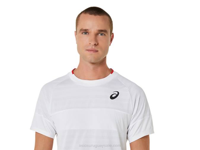 Asics camiseta de manga corta blanca para hombre 2LVJ499 estilo brillante - Image 4