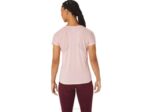 Asics camiseta de manga corta cuello en v rosa helada para mujer - Image 2