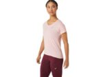 Asics camiseta de manga corta cuello en v rosa helada para mujer - Image 3