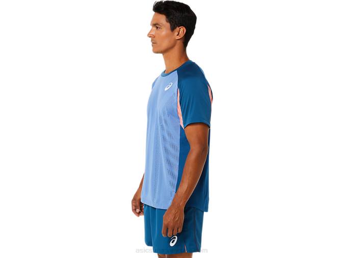 Asics camiseta de manga corta hombre índigo claro estilo moderno - Image 2