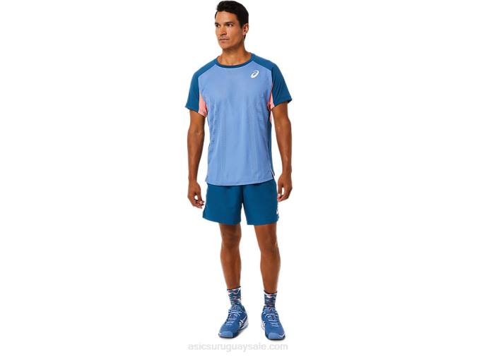 Asics camiseta de manga corta hombre índigo claro estilo moderno - Image 3