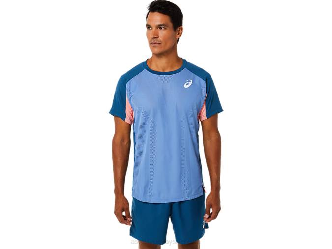 Asics camiseta de manga corta hombre índigo claro estilo moderno - Image 1