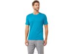 Asics camiseta de manga corta hthr tech azul turquesa para hombre
