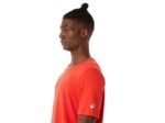 Asics camiseta de manga corta hthr tech rojo fuego para hombre - Image 4