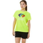 Asics camiseta de manga corta mujer amarillo de seguridad estilo y comodidad