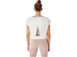 Asics camiseta de manga corta nagino flex mujer crema estilo y comodidad - Image 2