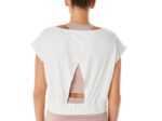 Asics camiseta de manga corta nagino flex mujer crema estilo y comodidad - Image 3