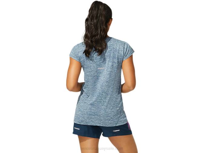 Asics camiseta de manga corta sin costuras mujer azul francés estilo y comodidad - Image 2