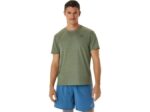 Asics camiseta de manga corta ventilate actibreeze liquen verde para hombre