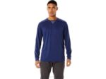 Asics camiseta de manga larga jacquard actibreeze océano profundo