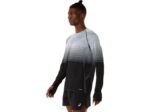 Asics camiseta de manga larga sin costuras hombre negro rendimiento gris - Image 3