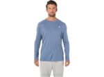 Asics camiseta de manga larga tormenta azul para hombre