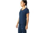 Asics camiseta de mujer azul francés con cuello en v y manga corta - Image 3