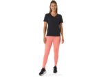 Asics camiseta de mujer cuello en v rendimiento negro gris carbón - Image 4