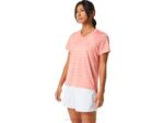 Asics camiseta de rayas guayaba para mujer estilo moderno - Image 3