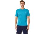 Asics camiseta de rendimiento manga corta hombre azul turquesa