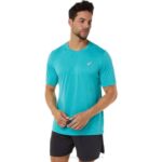Asics camiseta de rendimiento manga corta hombre tecno cian