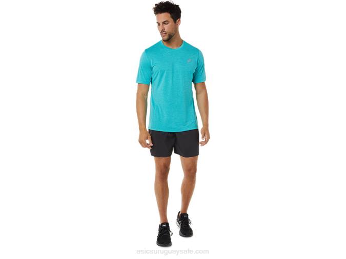 Asics camiseta de rendimiento manga corta hombre tecno cian - Image 3