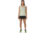 Asics camiseta de tirantes jacquard actibreeze susurro verde mujer