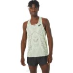 Asics camiseta de tirantes jacquard actibreeze verde fresco