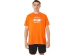 Asics camiseta deportiva manga corta caléndula naranja estilo y confort