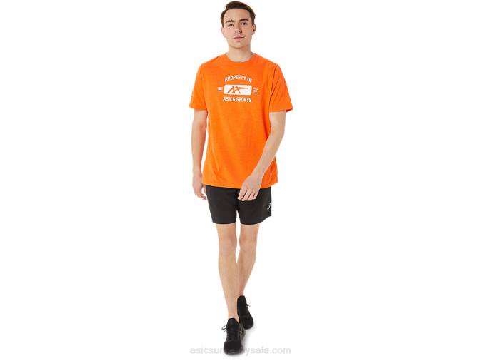 Asics camiseta deportiva manga corta caléndula naranja estilo y confort - Image 4