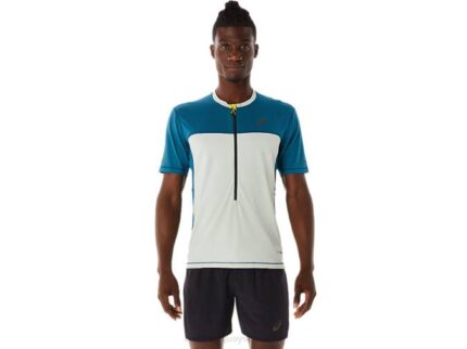 Asics camiseta fujitrail hombre verde azulado salvia ligero