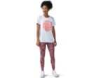 Asics camiseta gráfica fuerte 92 mujer blanco coral brillante - Image 4