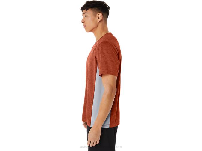 Asics camiseta hombre manga corta latte de especias hoja de roca - Image 3