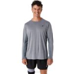 Asics camiseta larga hombre yeso metrópolis estilo moderno