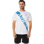 Asics camiseta manga corta hombre costa blanca azul brillante