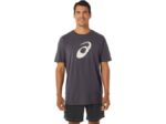 Asics camiseta manga corta pincel gris oscuro estilo moderno