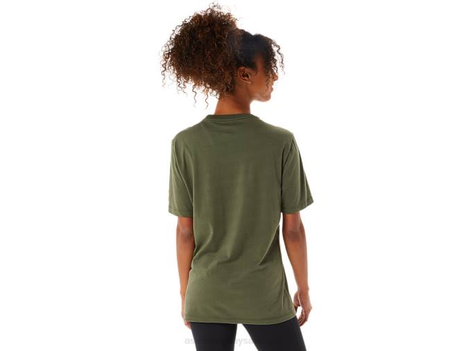 Asics camiseta manga corta pincel lienzo oliva estilo moderno - Image 6