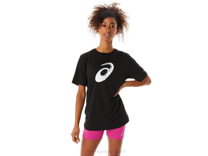 Asics camiseta manga corta pincel rendimiento negro deportiva - Image 4