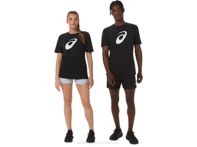 Asics camiseta manga corta pincel rendimiento negro deportiva - Image 1