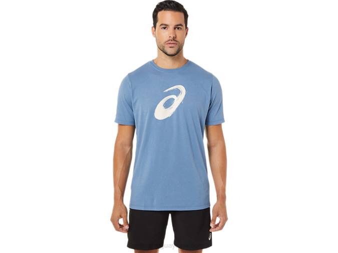 Asics camiseta manga corta pincel tormenta azul estilo y comodidad - Image 1
