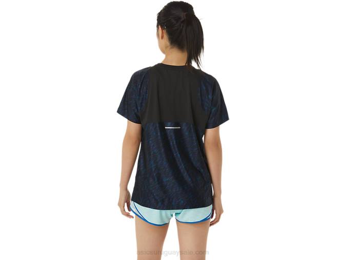 Asics camiseta manga corta pr lyte run mujer sombra nocturna lago - Image 2
