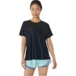 Asics camiseta manga corta pr lyte run mujer sombra nocturna lago