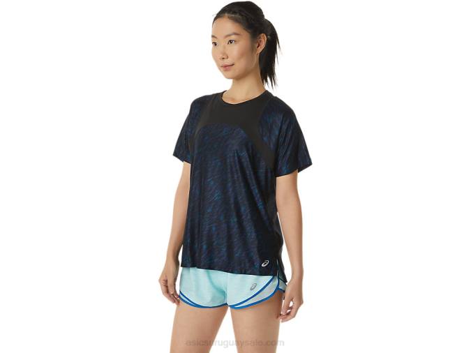 Asics camiseta manga corta pr lyte run mujer sombra nocturna lago - Image 3