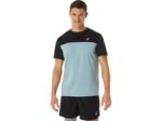 Asics camiseta manga corta rendimiento negro acero ligero
