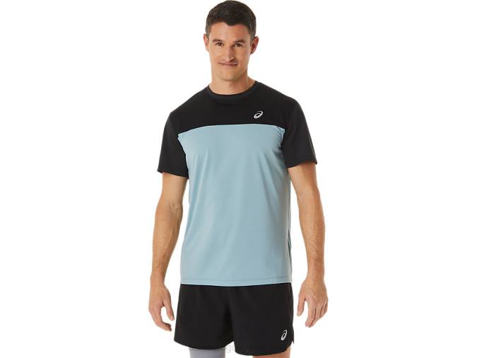 Asics camiseta manga corta rendimiento negro acero ligero - Image 1