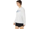 Asics camiseta manga larga mujer blanca brillante estilo deportivo - Image 3