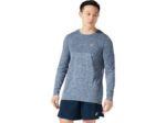 Asics camiseta manga larga sin costuras carrera azul francés