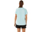 Asics camiseta mujer cuello en v lista brezo azul claro - Image 2