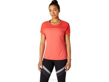 Asics Camiseta Mujer Toronja Rosa Estilo Deportivo