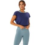Asics camiseta nagino flex mujer azul índigo estilo y confort