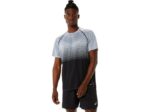 Asics camiseta sin costuras hombre negro rendimiento gris