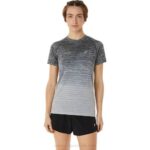 Asics camiseta sin costuras manga corta mujer gris glaciar